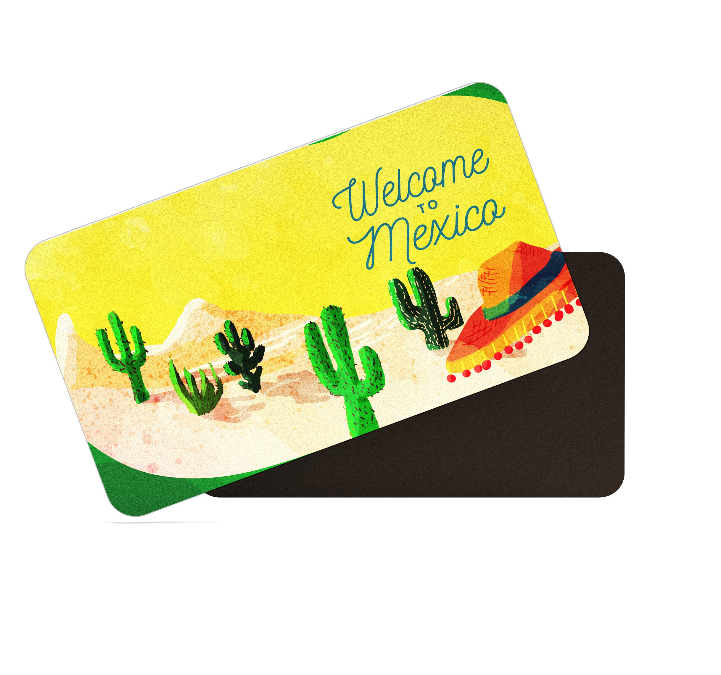 dhcrafts Rectangular Fridge Magnet Multicolor Mexico D5 Design Pack of 1 (8.6cm x 5.4cm)